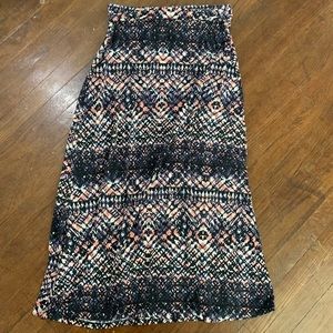 Aztec pattern maxi skirt